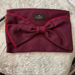 NWT kate spade on purpose dark cherry wristlet